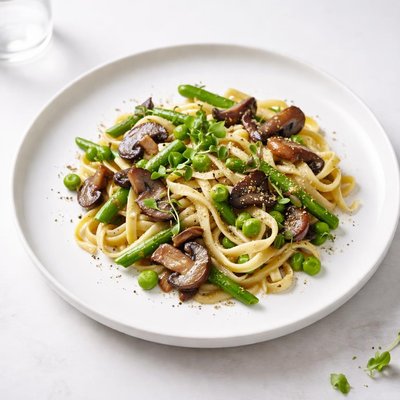 Image of Pasta with Mushroom and Seasonal Vegetable