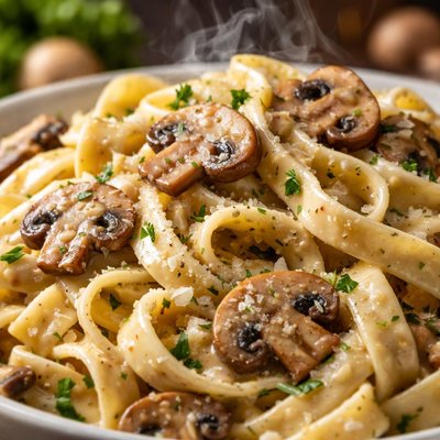 Image of Pasta with Mushroom Garlic Sauce