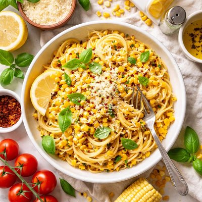 Image of Pasta with Parmesan and Corn