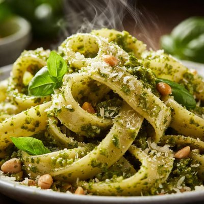 Image of Pasta with Pesto and Parmesan
