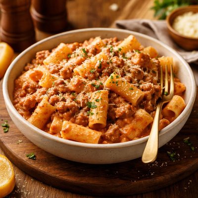 Image of Pasta with Pink Vodka Sauce and Sausage