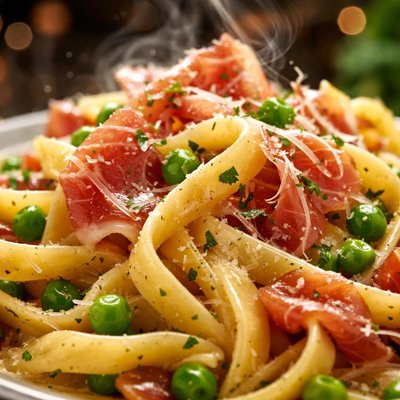 Image of Pasta with Prosciutto and Peas