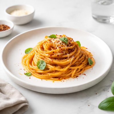 Image of Pasta with Red Pepper Sauce