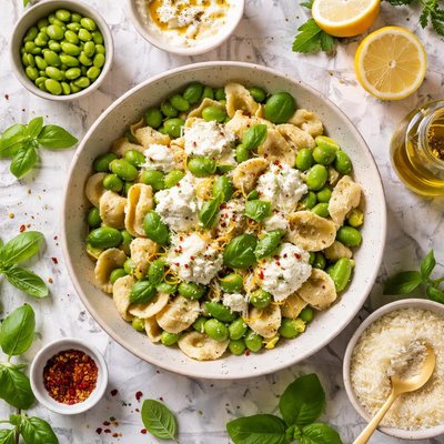 Image of Pasta with Ricotta Edamame