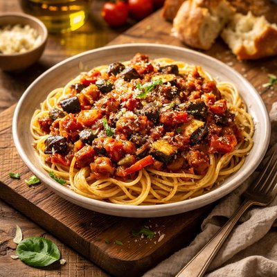 Image of Pasta with Roast Vegetable Sauce