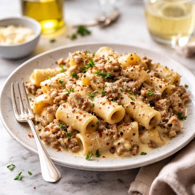 Image of Pasta with Sausage Cream Sauce