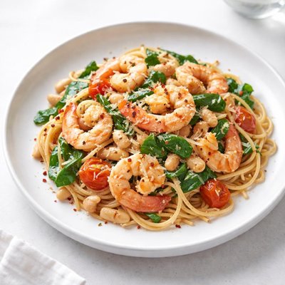 Image of Pasta with Shrimp and Beans Weight Watchers