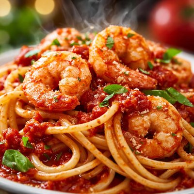 Image of Pasta with Shrimp Pomodoro Sauce