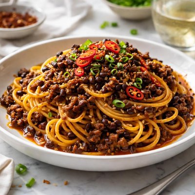 Image of Pasta with Spicy Black Bean Sauce