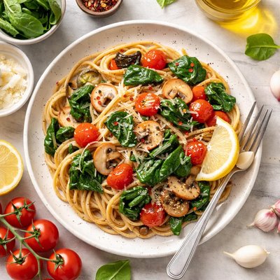 Image of Vegan Pasta with Spinach
