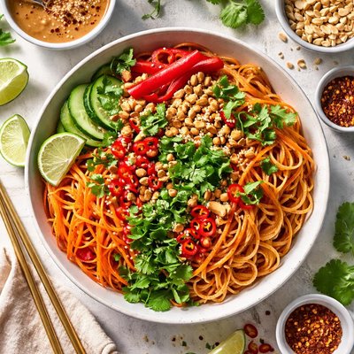 Image of Pasta with Szechuan Peanut Dressing