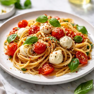 Image of Pasta with Tomato and Mozzarella