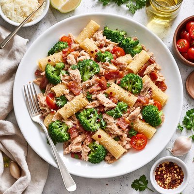 Image of Pasta with Tuna Bacon and Broccoli
