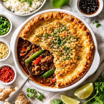 Image of Pastry Topped Ginger Beef