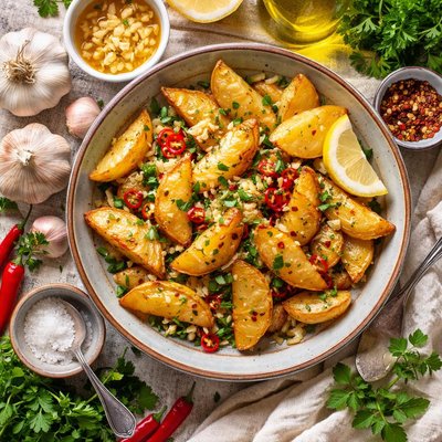 Image of Patates Skortou Garlic Potatoes