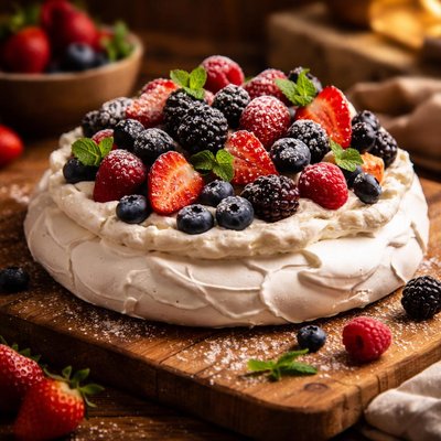 Image of Pavlova with Berries