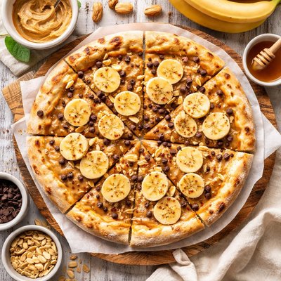 Image of Pb and Banana Pizza