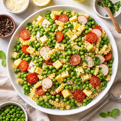 Image of Pea and Cheese Pasta Salad