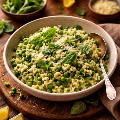 Image of Pea Basil Mint Risotto