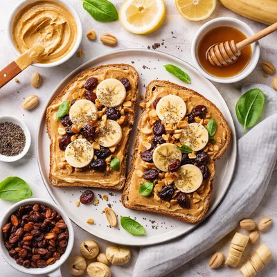 Image of Pea Nut Raisin Sandwich