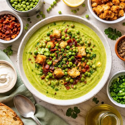 Image of Pea Soup from Canned Peas Warm or Chilled