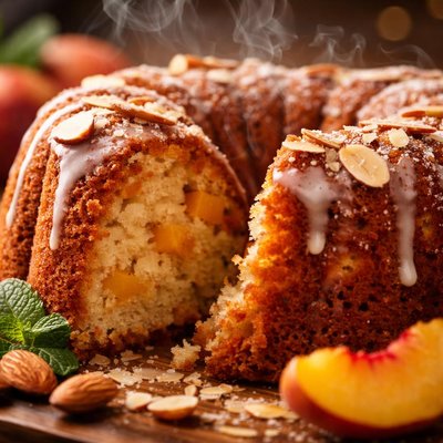 Image of Peach Almond Bundt Cake