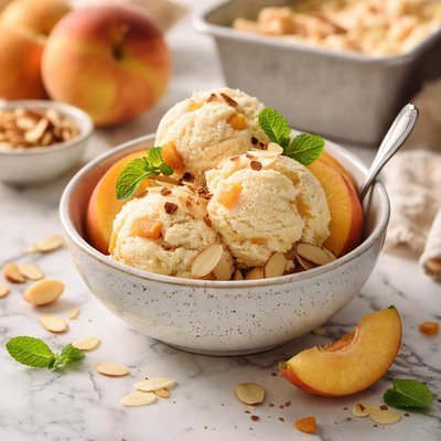 Image of Peach Almond Ice Cream