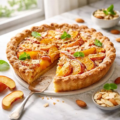 Image of Peach and Almond Pie