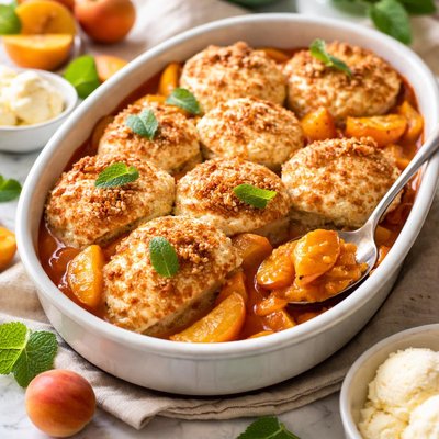Image of Peach and Apricot Cobbler