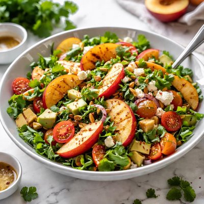Image of Peach and Cilantro Salad
