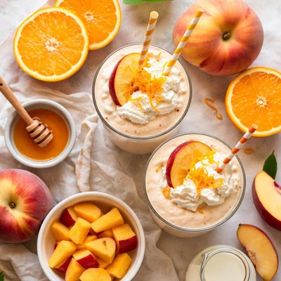 Image of Peach and Orange Milkshake