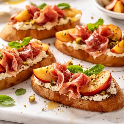 Image of Peach and Prosciutto Appetizer
