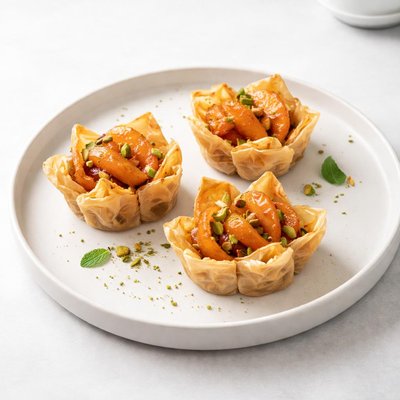 Image of Peach Baklava Flowers