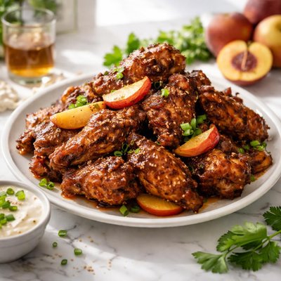 Image of Peach Bourbon Wings