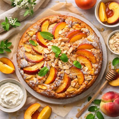 Image of Peach Cake Dessert