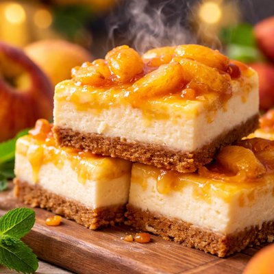 Image of Peach Cheesecake Bars