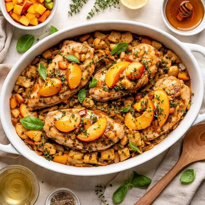 Image of Peach Chicken with Stuffing