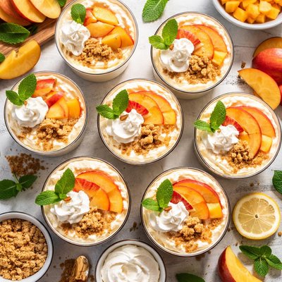 Image of Peach Chiffon Cups