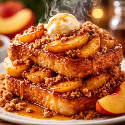 Image of Peach Cobbler French Toast