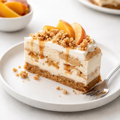 Image of Peach Cobbler Ice Cream Cake