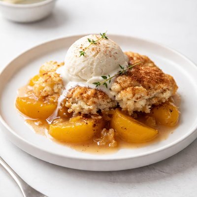 Image of Peach Cobbler Made with Home Preserved Peaches
