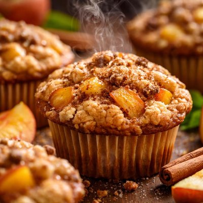 Image of Peach Cobbler Muffins