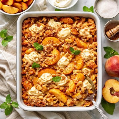 Image of Peach Cobbler with Cream Cheese