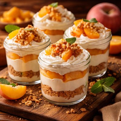 Image of Peach Cream Dessert