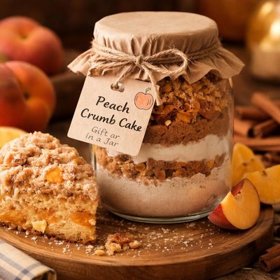 Image of Peach Crumb Cake Gift in a Jar