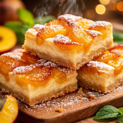 Image of Peach Custard Squares