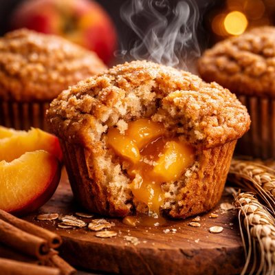 Image of Peach Filled Wheat Muffins