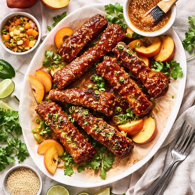 Image of Peach Glazed Spareribs