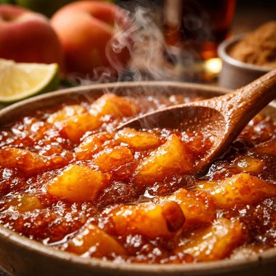 Image of Peach Jam with Brown Sugar and Rum