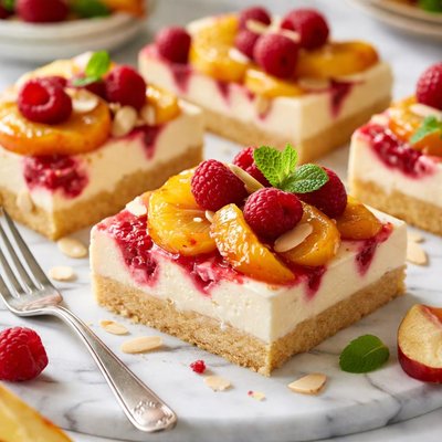 Image of Peach Melba Slice